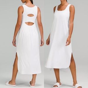 Lululemon Pima Cotton Open-Back Midi Dress - White